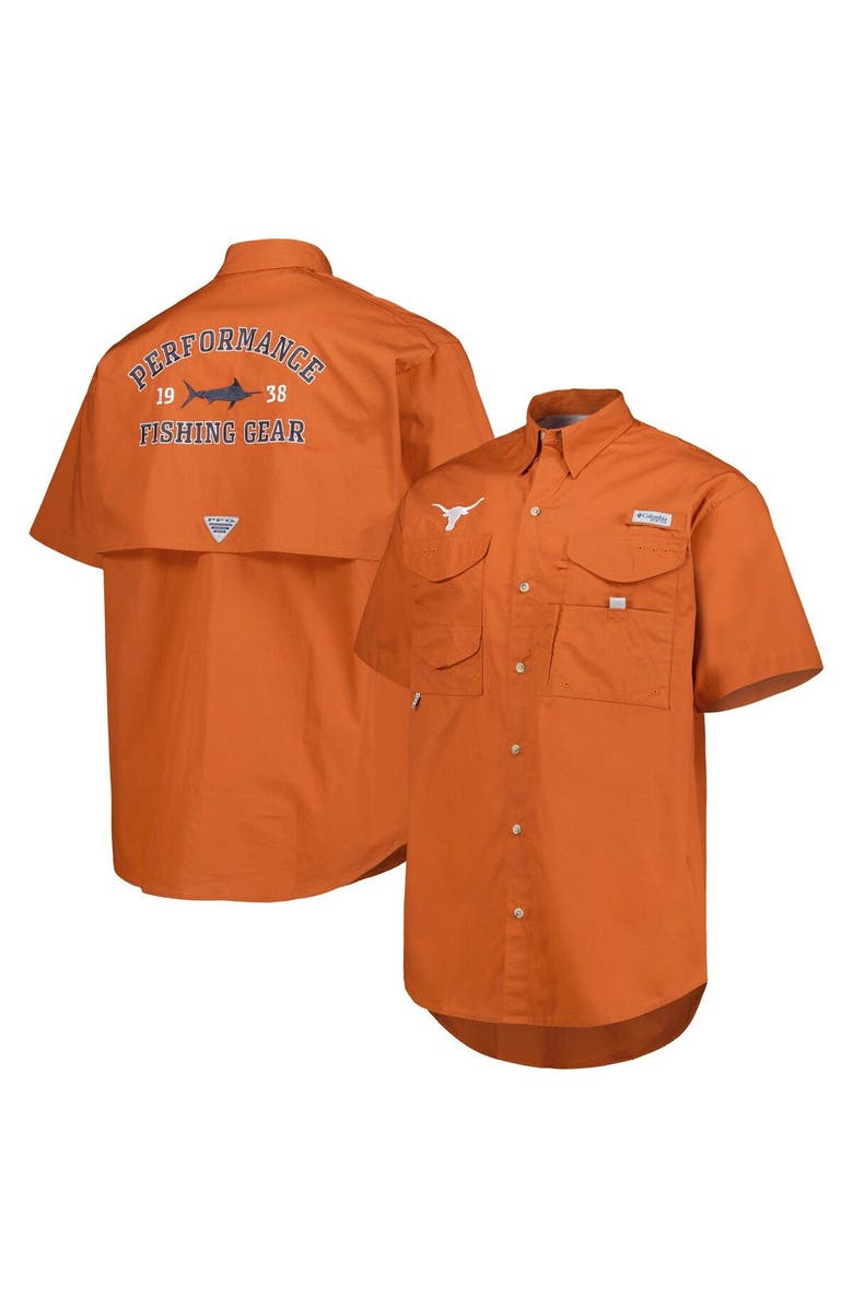 Columbia Men's Columbia Texas Orange Texas Longhorns Bonehead Button-Up Shirt, Main, color, 