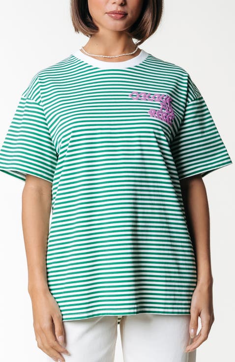 Puff Logo Stripe Loosefit Tee