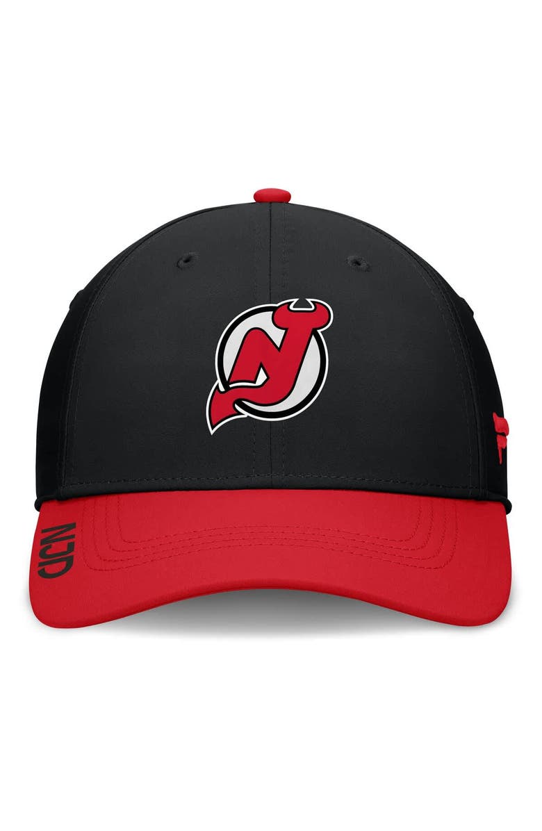 FANATICS Men's Fanatics Black/Red New Jersey Devils Authentic Pro Rink Flex Hat, Alternate, color, 