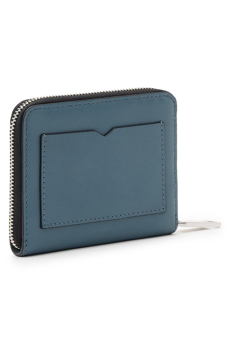 AllSaints Lena Hex Leather Zip Wallet (Women) | Nordstrom