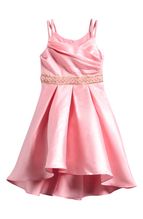Kids' Draped Bodice Mikado Party Dress (Big Kid)