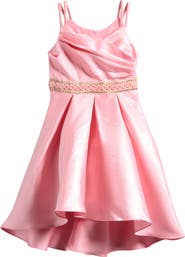 Iris & Ivy Kids' Draped Bodice Mikado Party Dress
