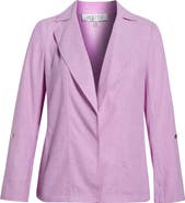 KASPER Roll-Tab Linen Blend Jacket