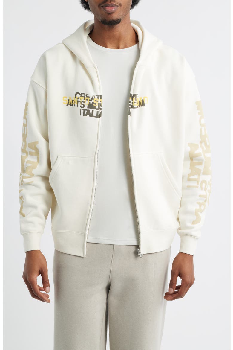 Creative Arts Graphic Zip Hoodie, Main, color, CREAM