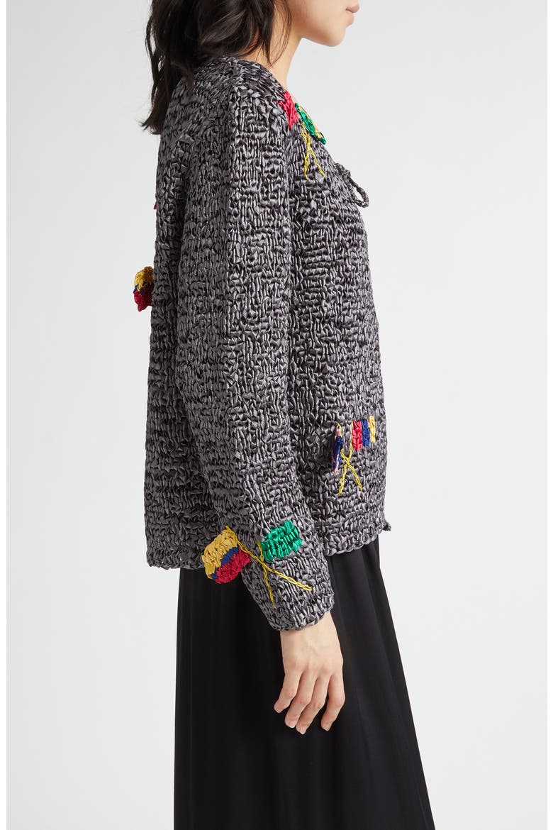 Promenade Crochet Cardigan, Alternate, color, GREY MULTI