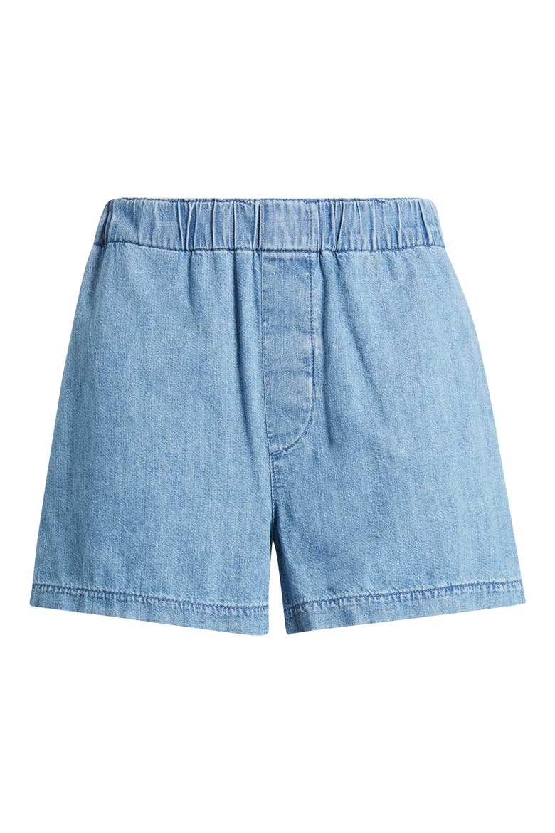 Pull-On Denim Shorts, Alternate, color, MARNIE WASH