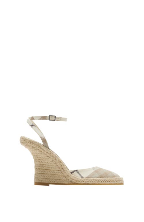 Burberry Mews Espadrille Wedge In Cotton