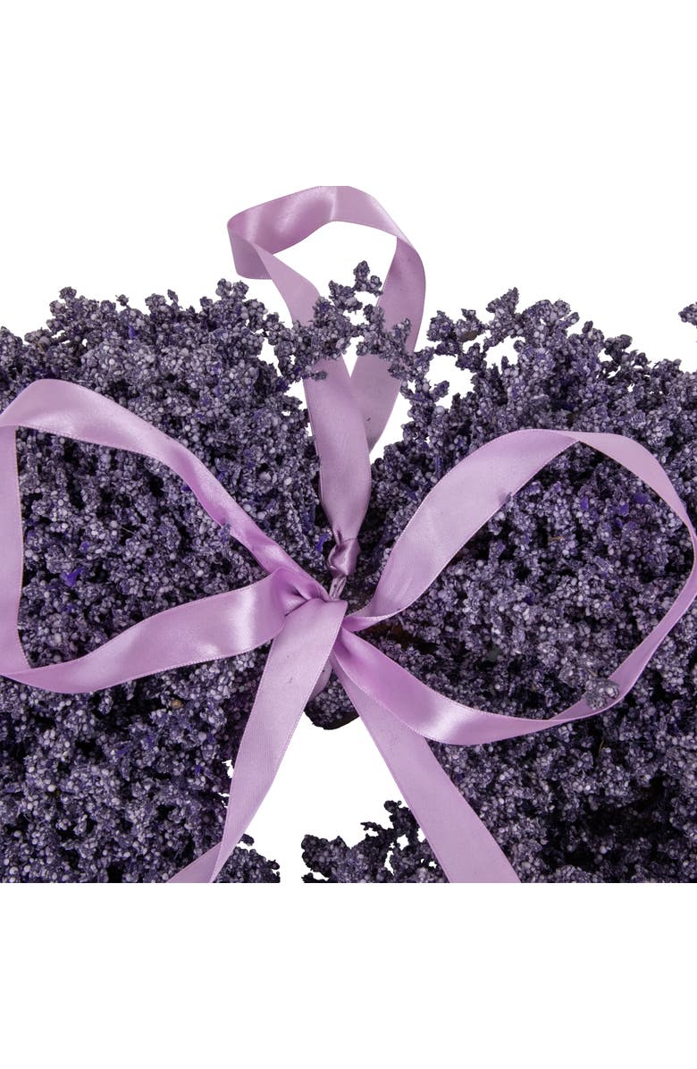 Northlight Artificial Lavender Heart Spring Wreath - 17.5", Alternate, color, 