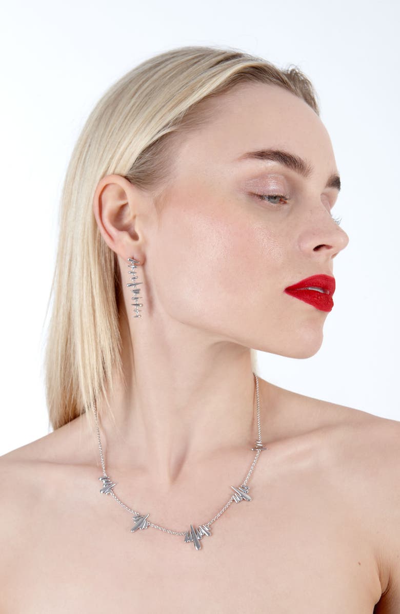 Lucy Quartermaine Shard Drop Earrings, Alternate, color, Sterling Silver