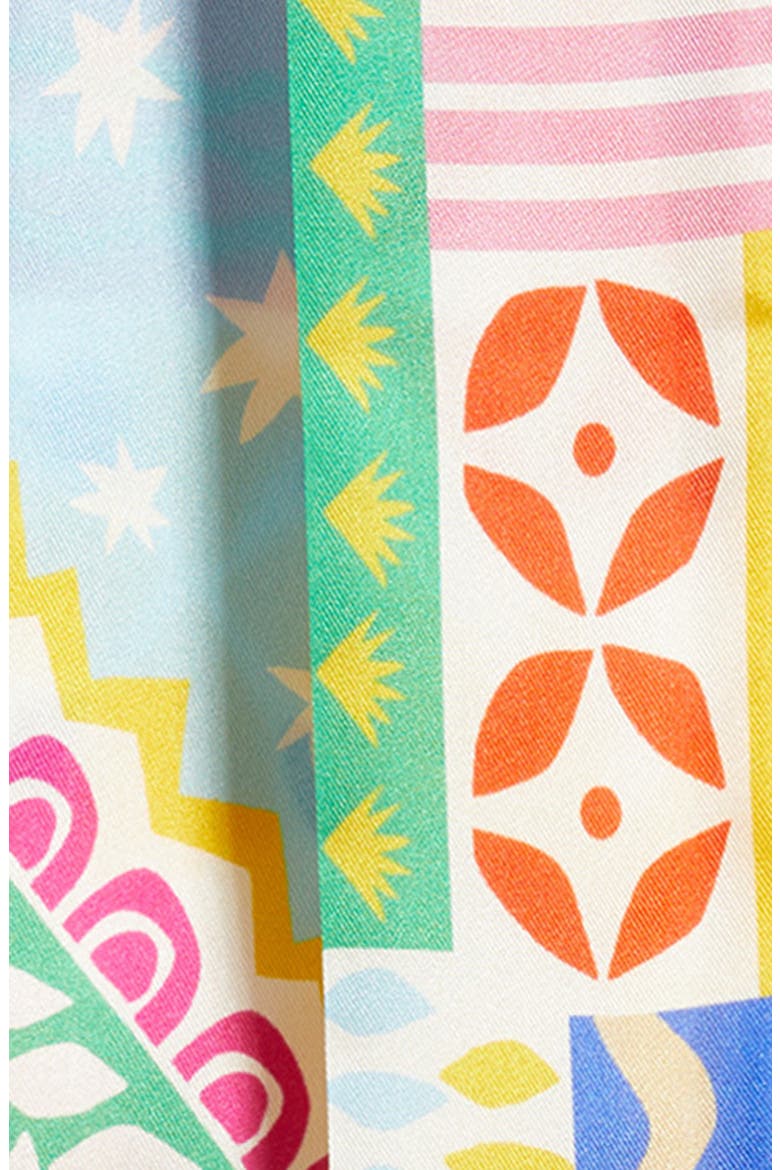 Coastal Collage Silk Ribbon Scarf, Alternate, color, WHITE MULTI