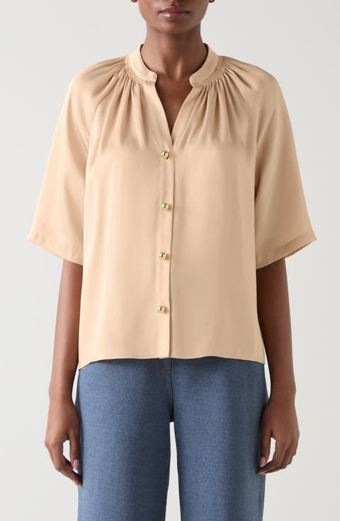 Amber Short Sleeve Button-Up Shirt