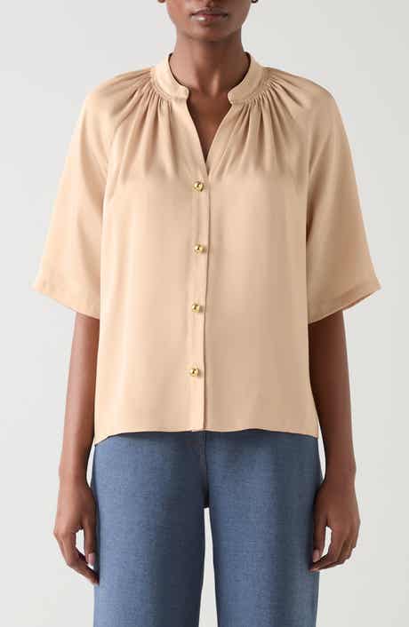 Amber Short Sleeve Button-Up Shirt
