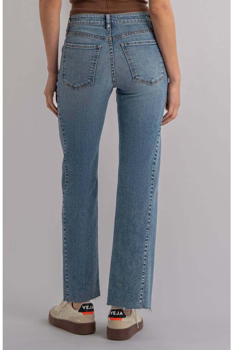 Raw Hem High Waist Wide Leg Jeans, Alternate, color, SYNERGY