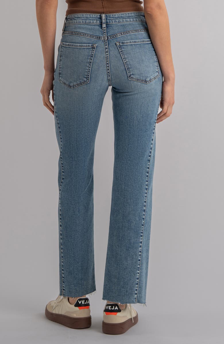 KUT from the Kloth Raw Hem High Waist Wide Leg Jeans, Alternate, color, Synergy