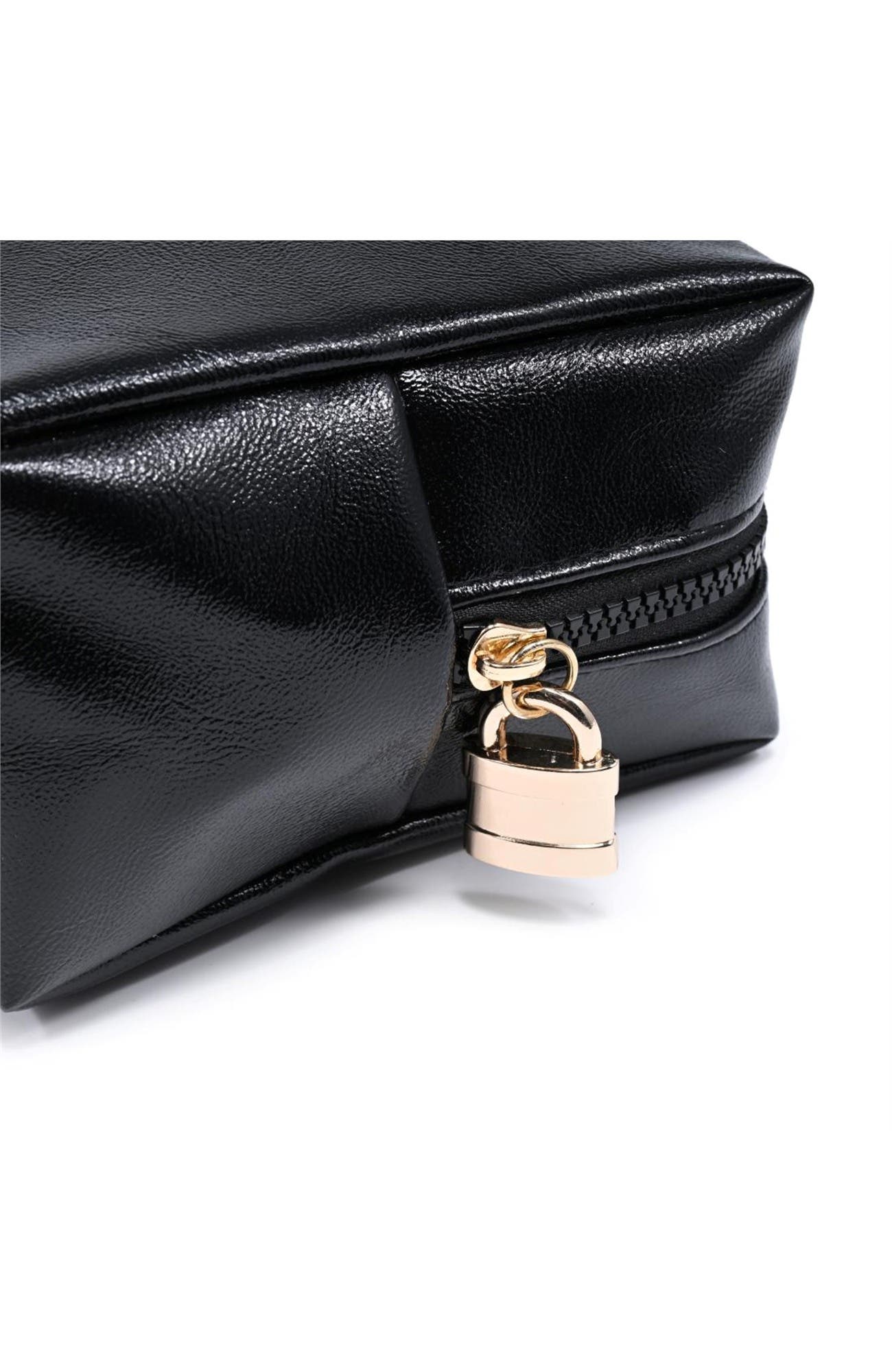 The Vault Cosmetic & Travel Organizer Pouch, Alternate, color, Black