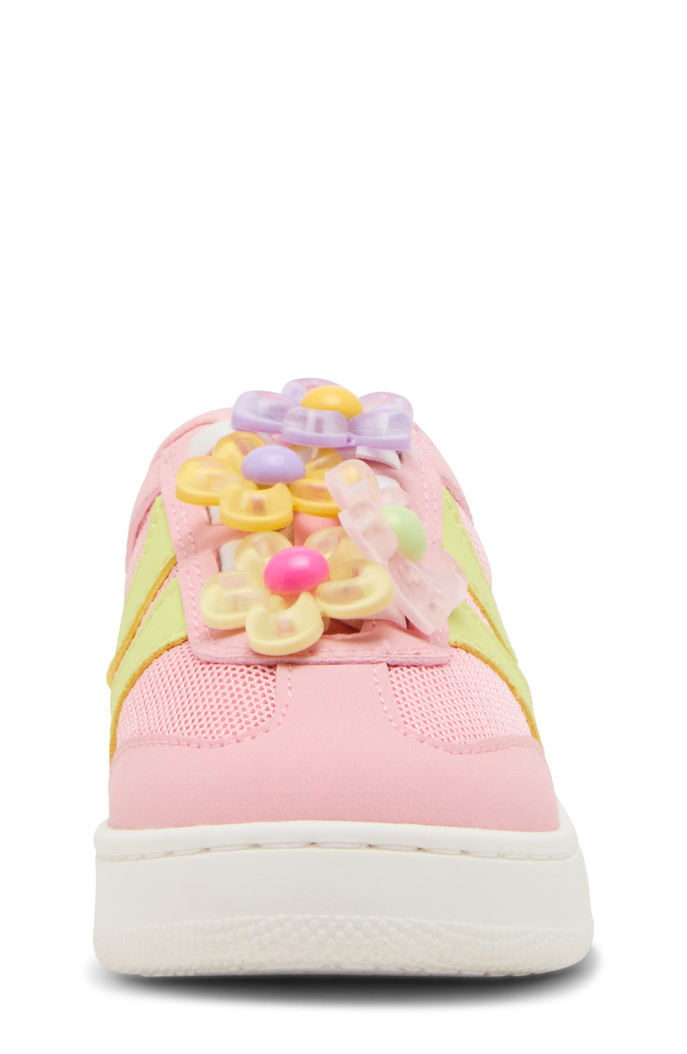 Kids' Jersey Sneaker, Alternate, color, LIME/PINK