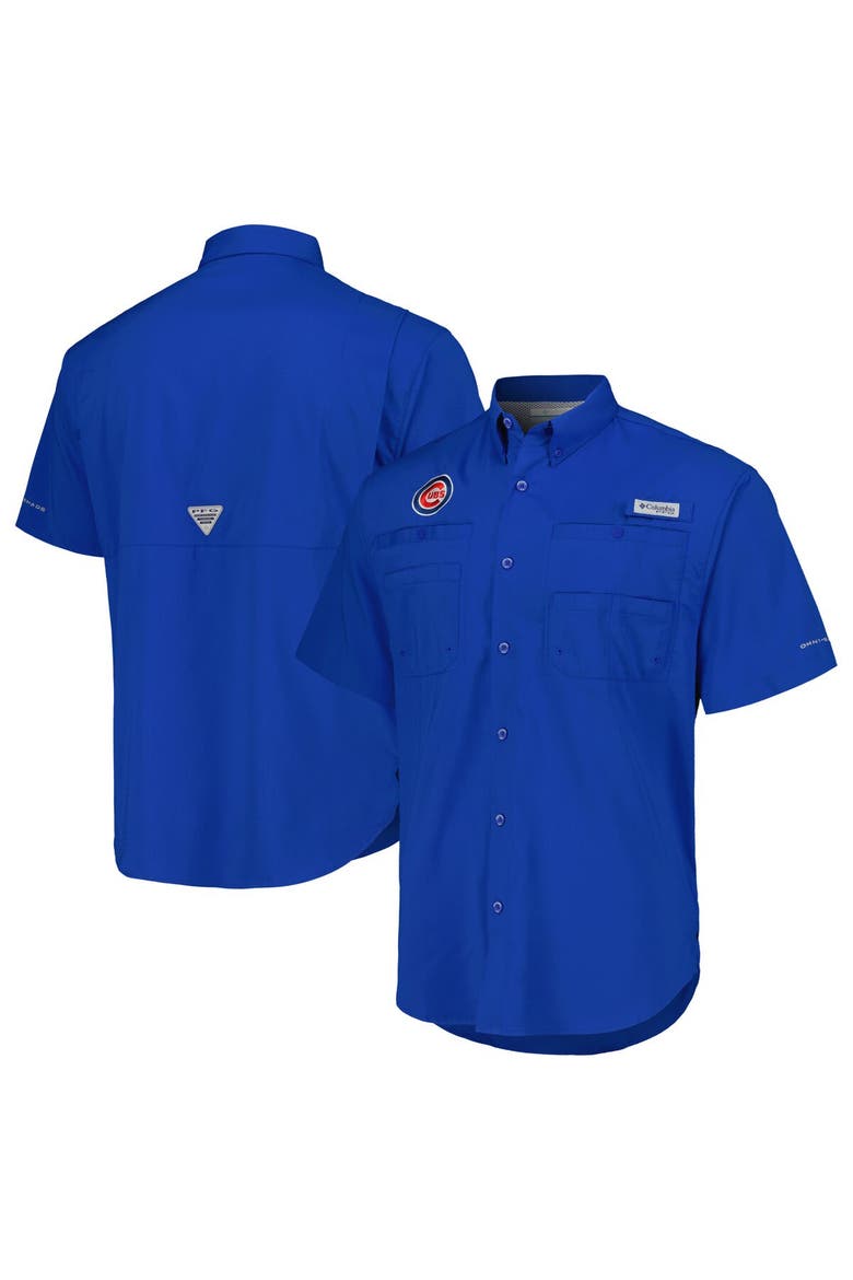 Men's Columbia Royal Chicago Cubs Tamiami Omni-Shade Button-Down Shirt, Main, color, Royal