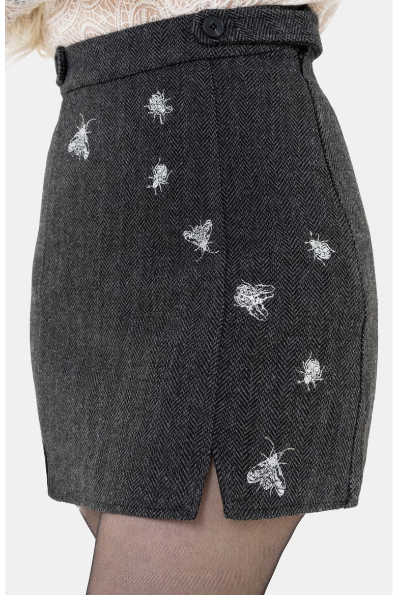 Chrysina Sequin Embellished Mini Skirt, Alternate, color, Grey