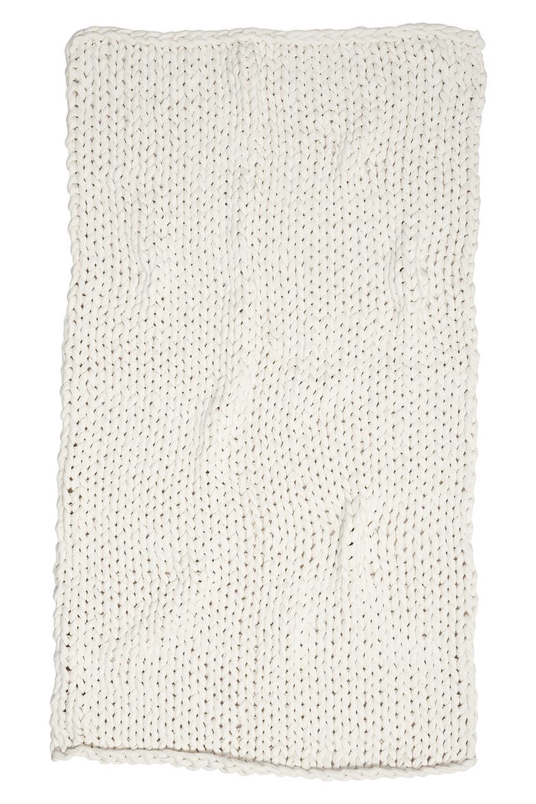 Organic Cotton Weighted Blanket, Alternate, color, CLOUD WHITE