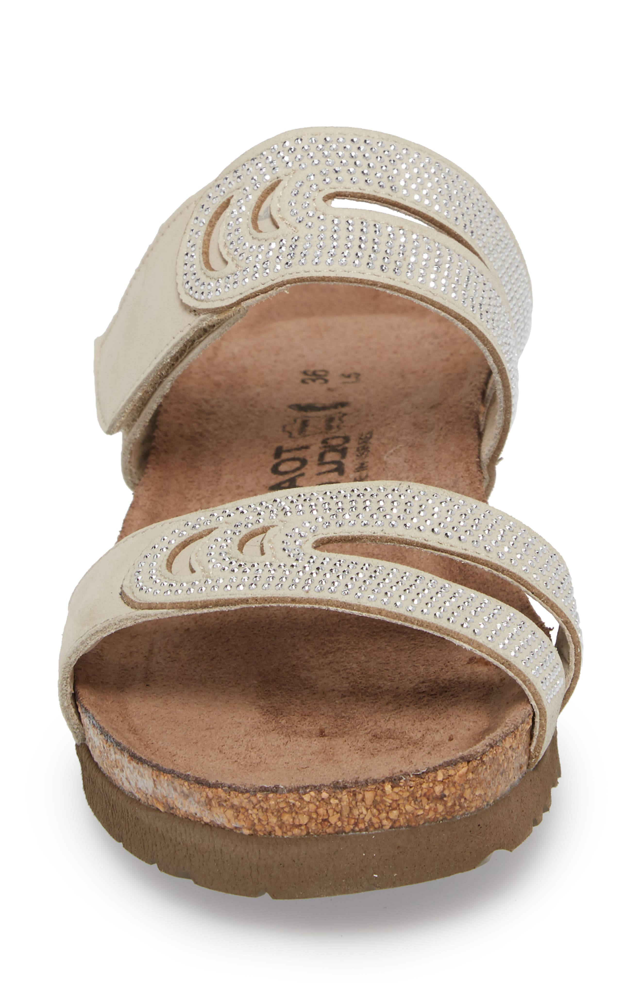 Ainsley Studded Slide Sandal, Alternate, color, BEIGE NUBUCK