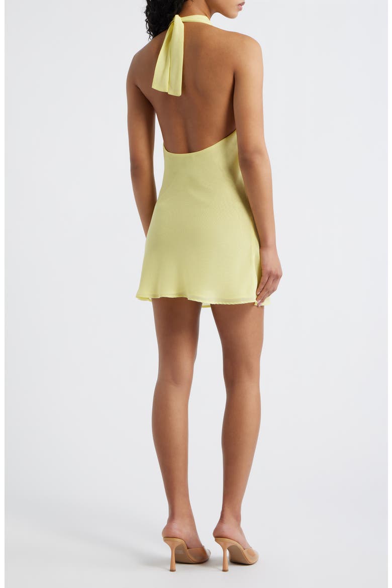 Piper Halter Neck Minidress, Alternate, color, YELLOW