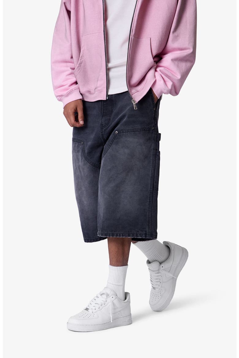 Ultra Baggy Denim Carpenter Shorts, Alternate, color, WASHED BLACK