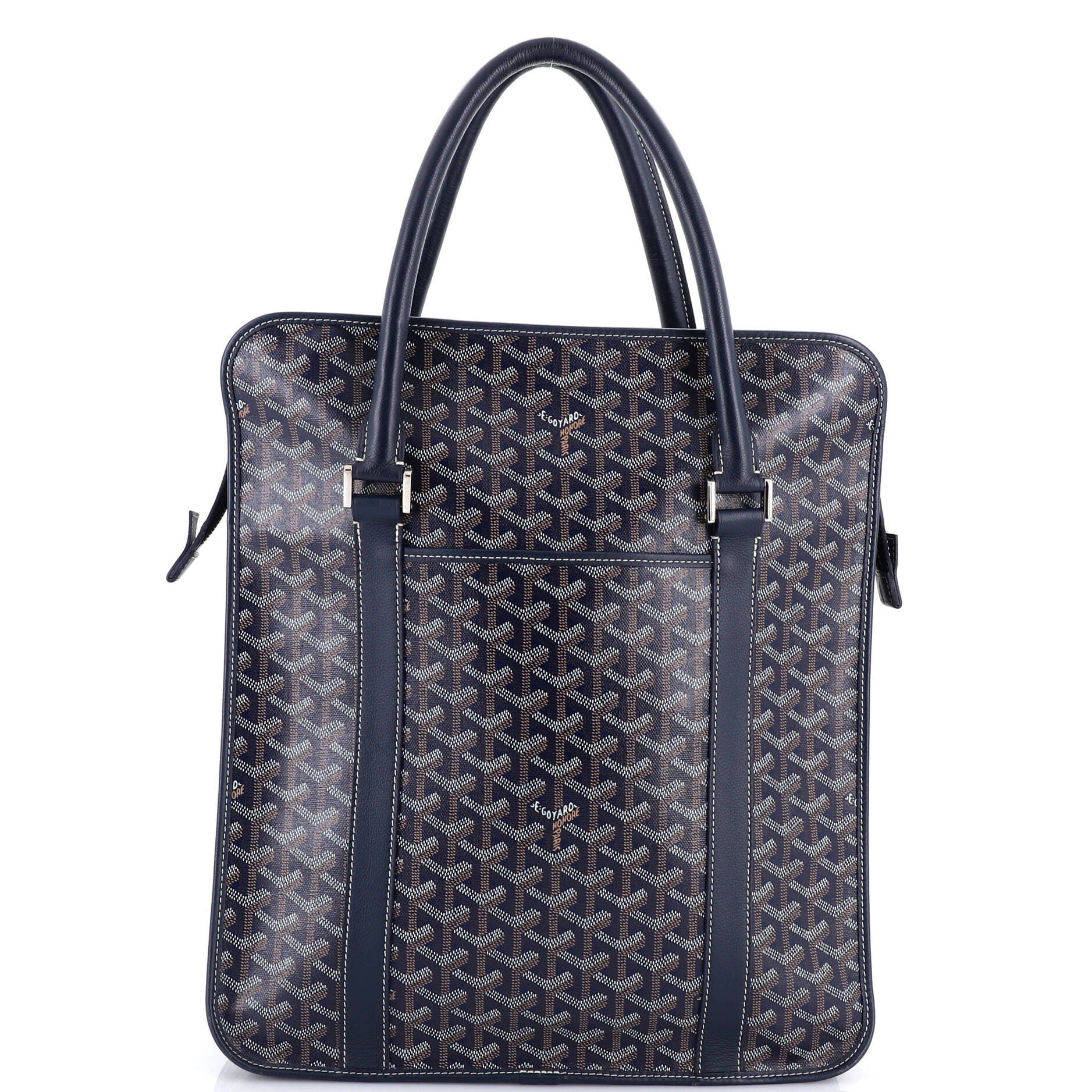 Pre-Owned Goyard Bourgogne Bag Coated Canvas, Main, color, Blue