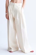 MANGO Pleat Front Wide Leg Pants