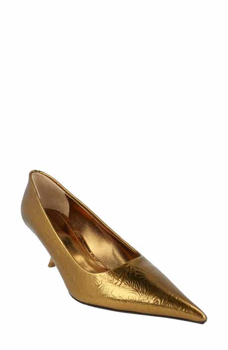 Eva Embossed Leather Pointed Toe Pump