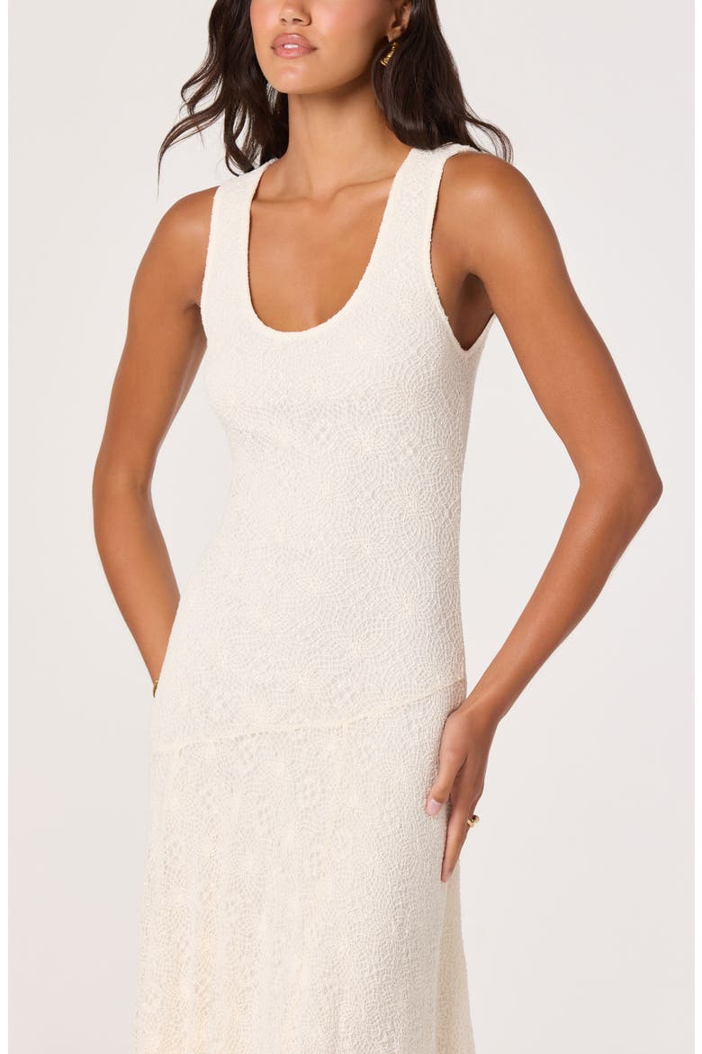 Freida Lace Asymmetrical Hem Dress, Alternate, color, CREAM