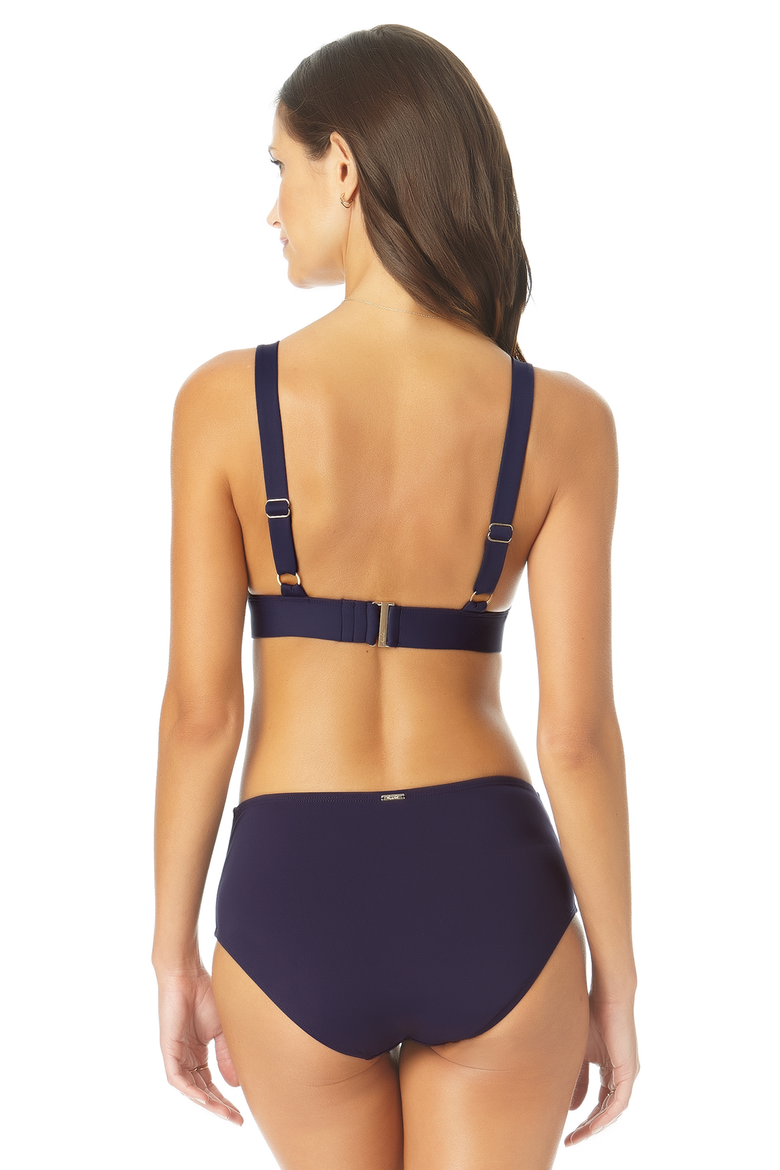 Women's Easy Triangle Bikini Top - Navy, Alternate, color, Black