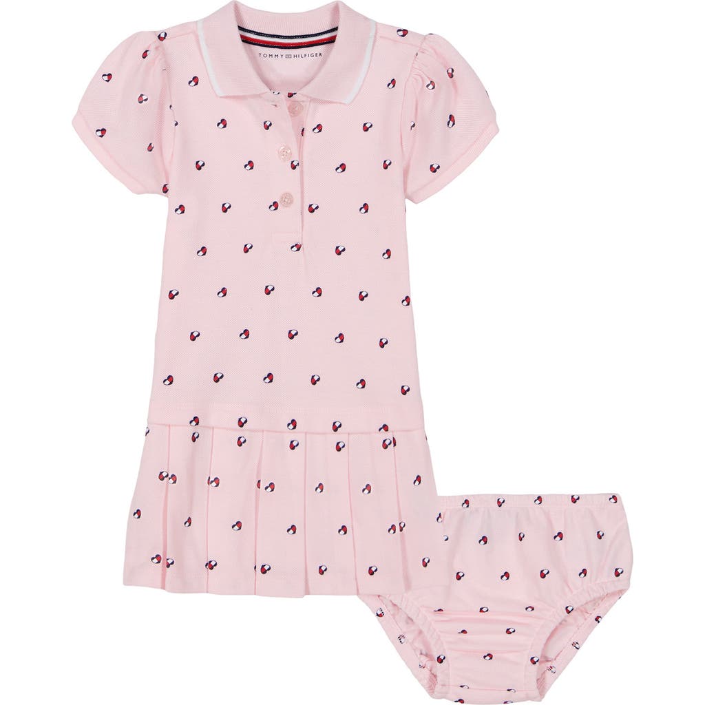 Shop Tommy Hilfiger Piqué Polo Dress & Bloomers Set In Pink