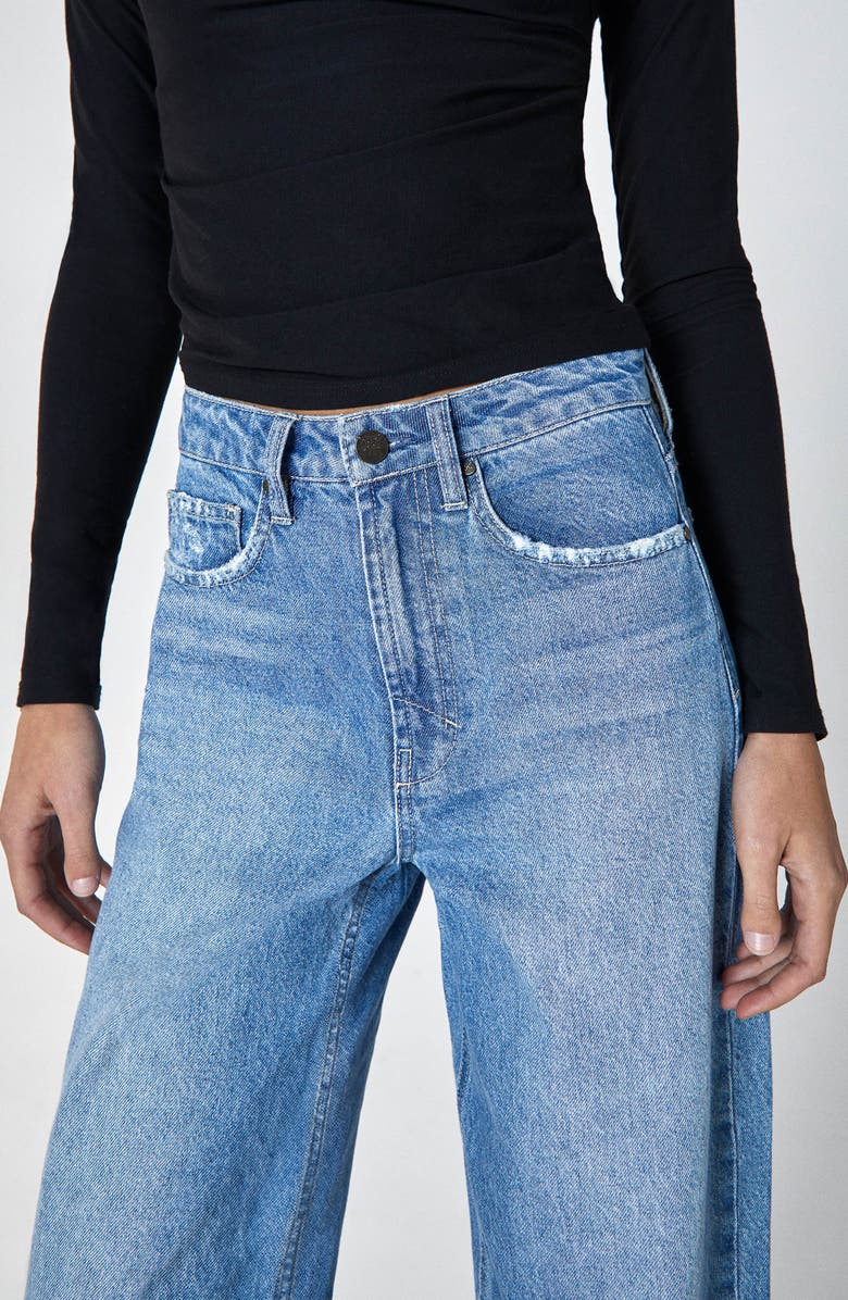 Unpublished Taylor High Waist Crop Barrel Leg Jeans, Alternate, color, Whirl