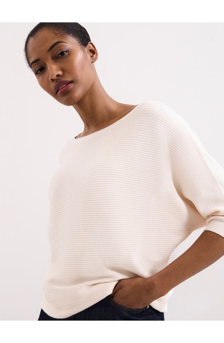 Phase Eight Giana Ribbed Jumper, Alternate, color, Natural