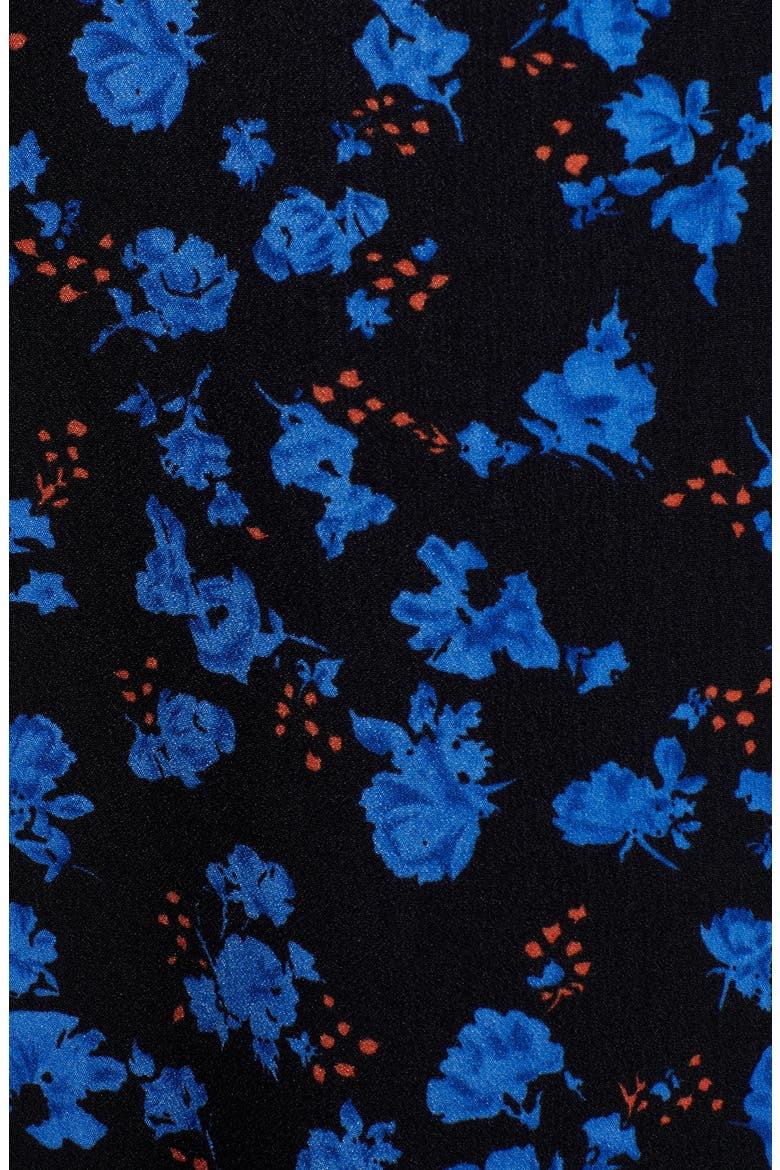 Prima Floral Print Midi Skirt, Alternate, color, BLUE MULTI FLORAL