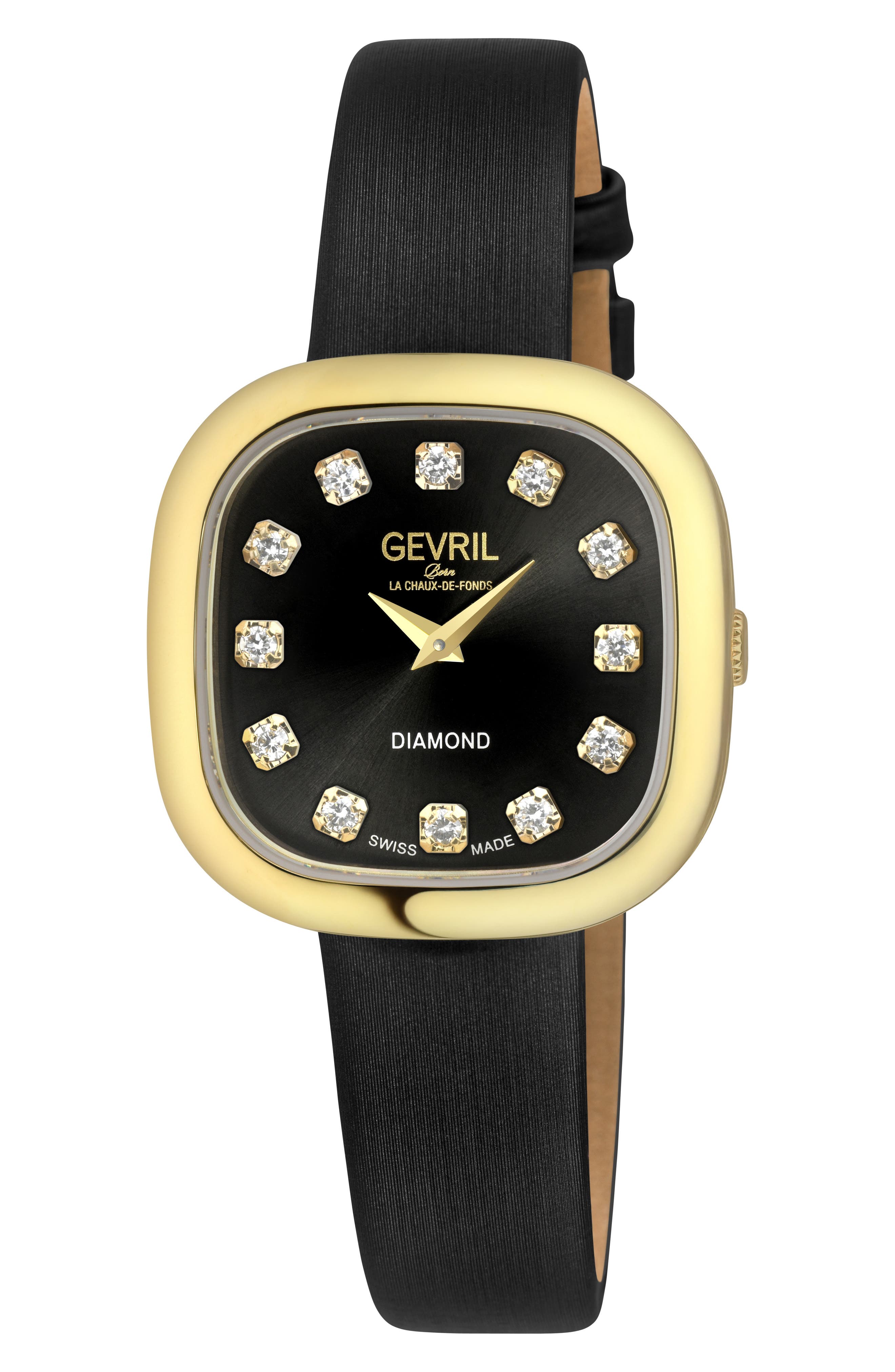 Infinita Diamond Leather Strap Watch, 34mm