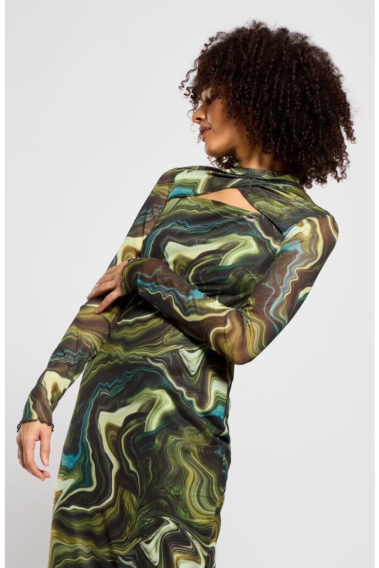 Nasira Dress, Alternate, color, Abstract print