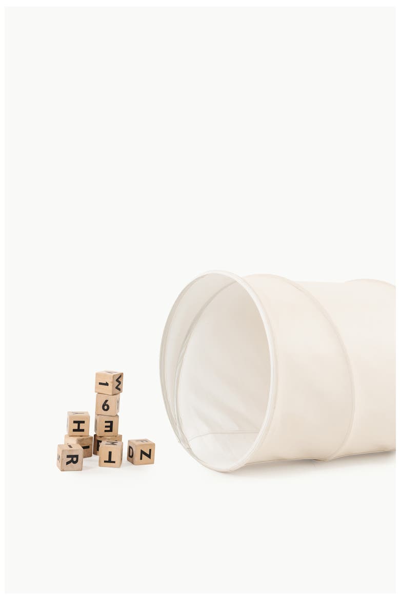 Expandable Faux Leather Tunnel, Alternate, color, IVORY