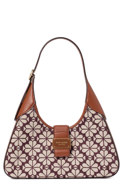 spade floral jacquard shoulder bag