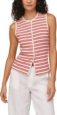 Bella Dahl Sleeveless Front Button Knit Top
