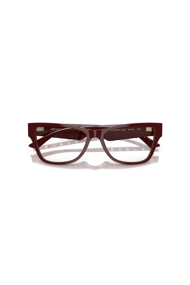 54mm Rectangle optical glasses, Alternate, color, Red