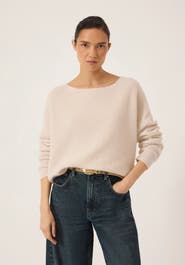 Hush Bryony Slash Neck Ribbed Jumper