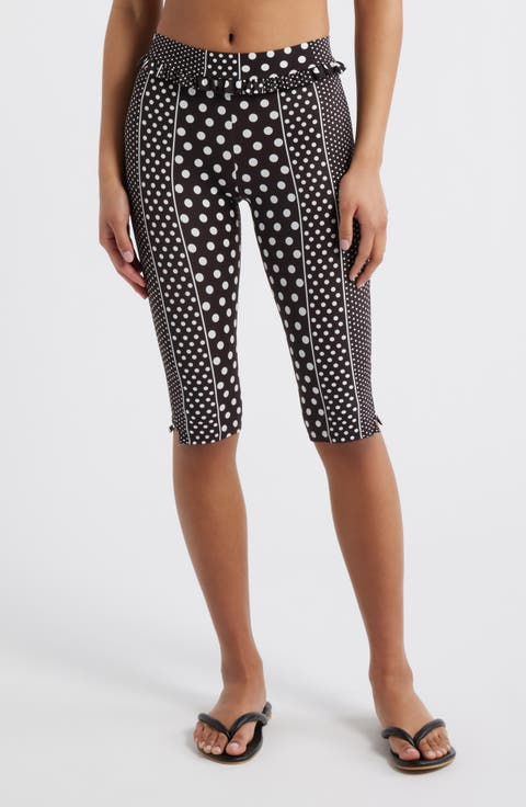 Mixed Print Capri Pants