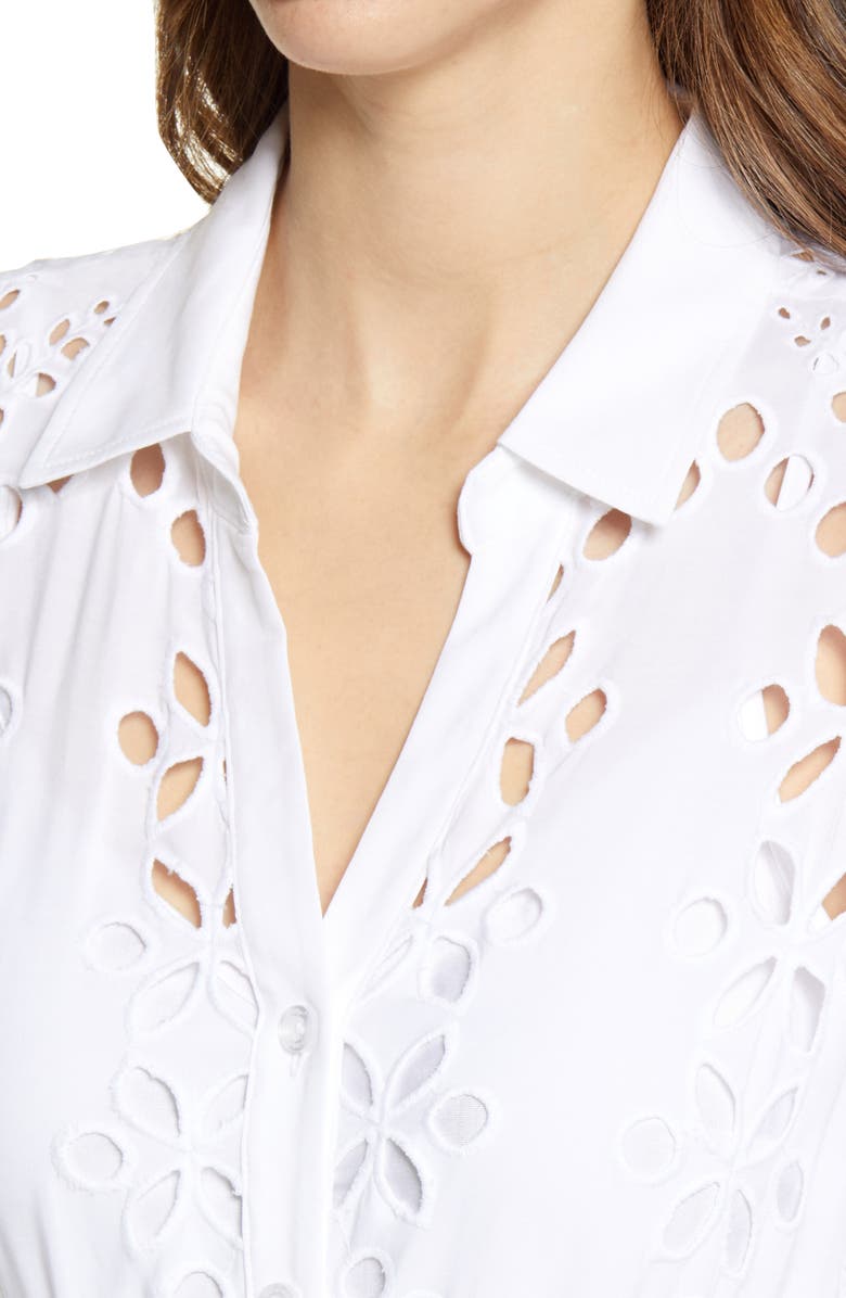 Lilly Pulitzer<sup>®</sup> Amrita Eyelet Embroidered Shirtdress, Alternate, color,