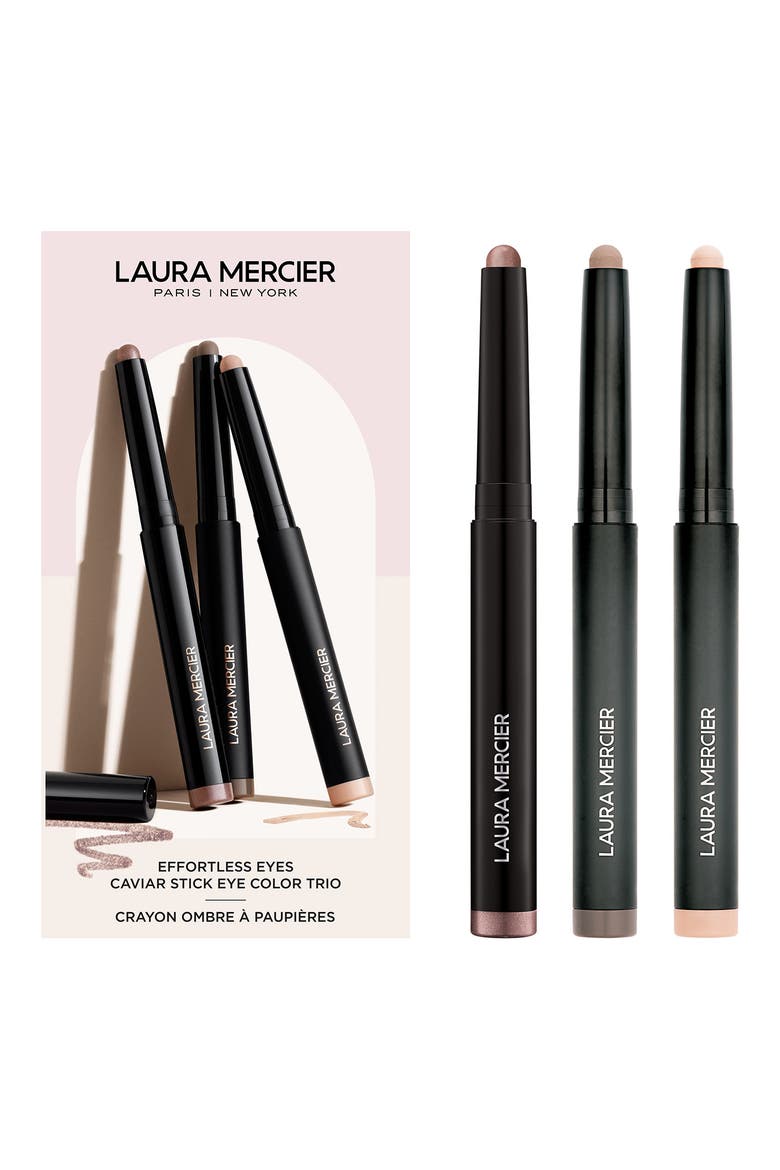 Effortless Eyes Caviar Stick Eye Shadow Trio Set $102 Value, Main, color, STRAPLESS/COBBLESTONE/VANILLA