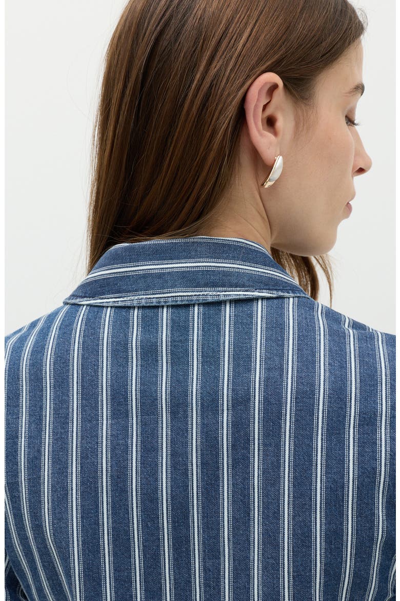 Stripe Wrap Denim Shirt, Alternate, color, BLUE DENIM