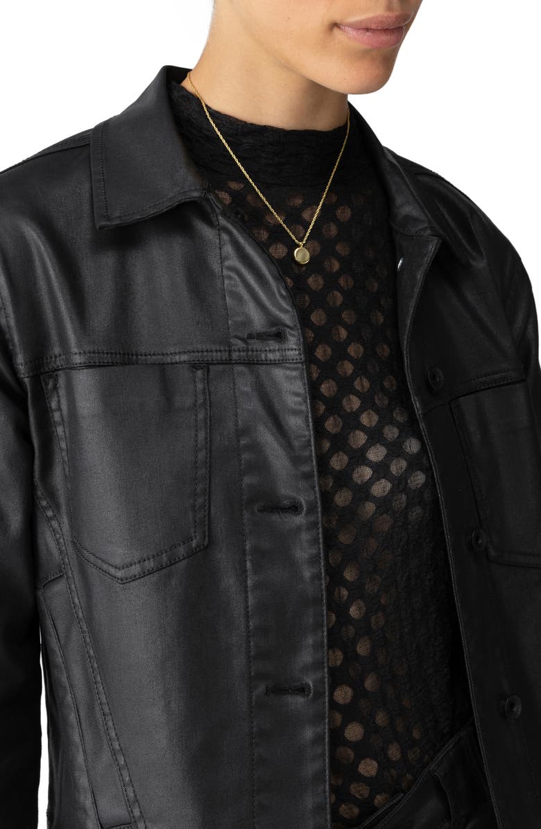 Sanctuary Davidson Coated Denim Trucker Jacket, Alternate, color, 