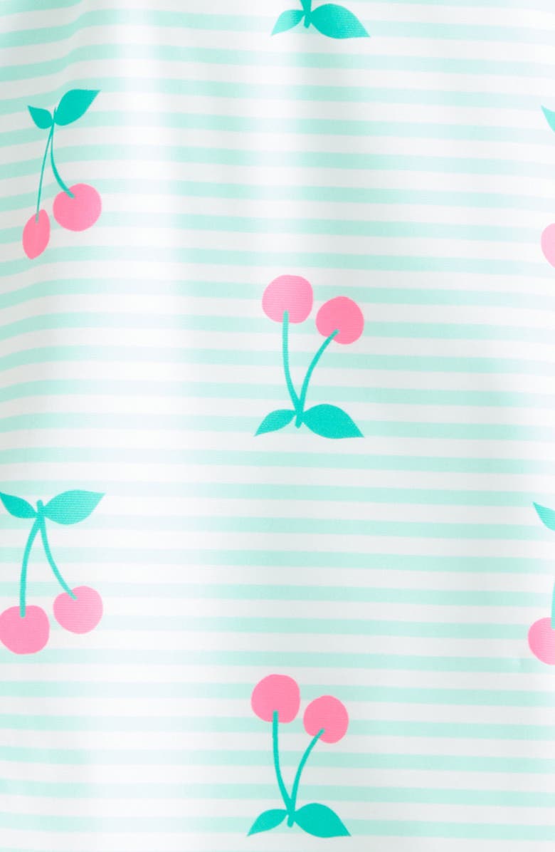 Tucker + Tate Kids' Smocked One-Piece Swimsuit, Alternate, color, Green Jade Cherry Stripe