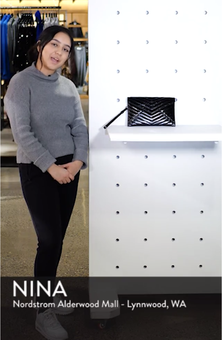 Leo Quilted Leather Clutch, sales video thumbnail