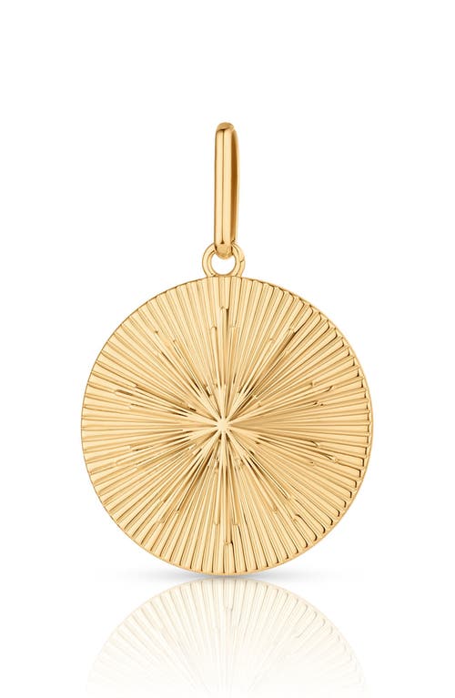 Thatch Sundial Coin Charm In 14k Gold Plated
